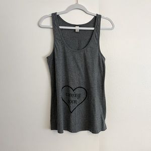 Maternity “Coming Soon” Racerback Tank